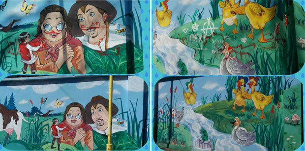 ГРАФИТИ НИСУ ЗА ДЕЦУ: Уклоњене вандалске шкработине са зида нишког вртића Палчић